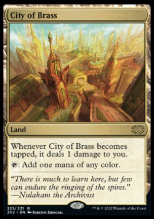 (321) Magic The Gathering Double Masters 2022 Single: City of Brass  Rare