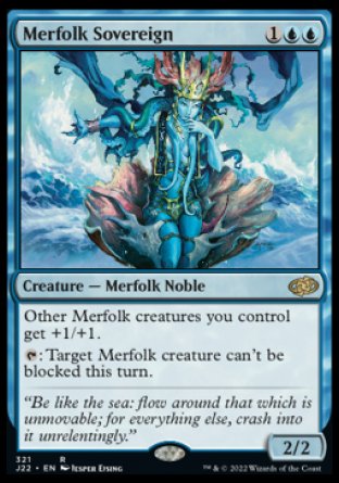(321) Magic The Gathering Jumpstart 2022 Single: Merfolk Sovereign  Rare