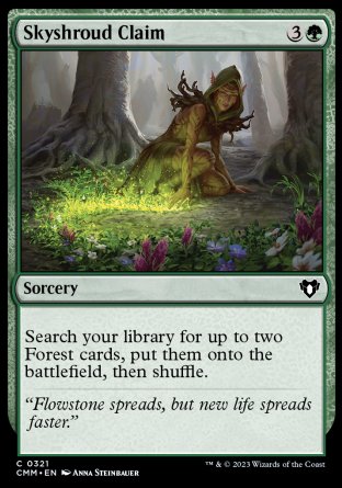(321) Magic The Gathering Commander Masters Single: Skyshroud Claim  Common