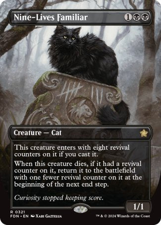 (321) Magic The Gathering Magic: The Gathering Foundations: Extras Single: Nine-Lives Familiar (V.1)  Rare
