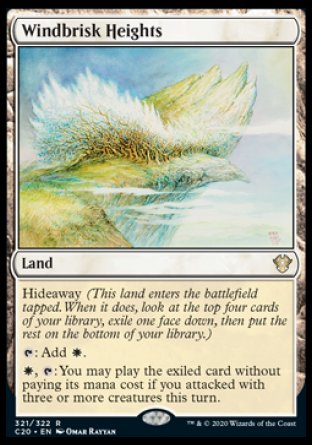 (321/322) Magic The Gathering Commander: Ikoria Single: Windbrisk Heights  Rare