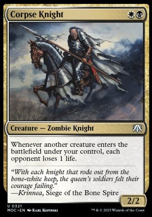 (321) Magic The Gathering Commander: March of the Machine Single: Corpse Knight  Uncommon