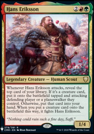(279) Magic The Gathering The List Single: Hans Eriksson  Rare