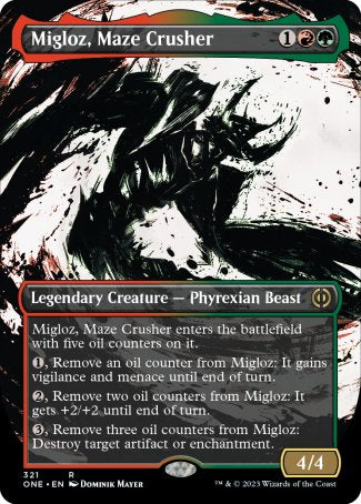 (321) Magic The Gathering Phyrexia: All Will Be One: Extras Single: Migloz, Maze Crusher (V.1)  Rare