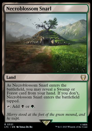 (321) Magic The Gathering Commander: The Lord of the Rings: Tales of Middle-earth Single: Necroblossom Snarl  Rare