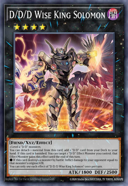 (043) YuGiOh TCG DOOD: Doom of Dimensions Single: D/D/D Wise King Solomon  Super Rare
