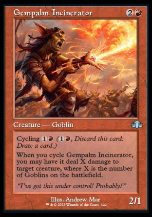 (322) Magic The Gathering Dominaria Remastered: Extras Single: Gempalm Incinerator  Uncommon