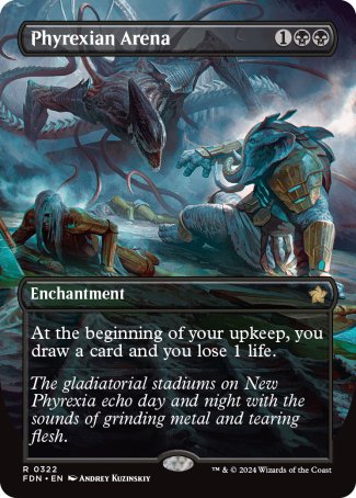 (322) Magic The Gathering Magic: The Gathering Foundations: Extras Single: Phyrexian Arena (V.1)  Rare