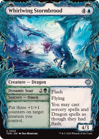 (322) Magic The Gathering Tarkir: Dragonstorm: Extras Single: Whirlwing Stormbrood // Dynamic Soar  Uncommon