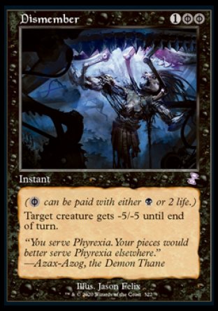 (322) Magic The Gathering Time Spiral Remastered: Extras Single: Dismember Holo Time Shifted