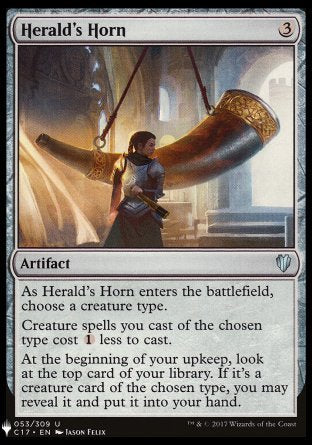 (053) Magic The Gathering The List Single: Herald's Horn  Uncommon