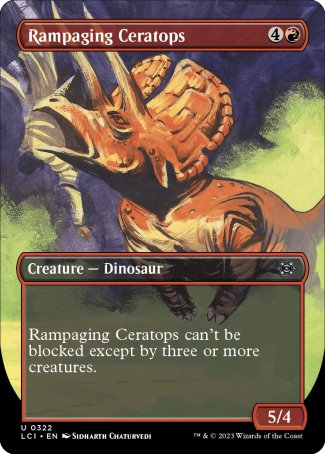 (322) Magic The Gathering The Lost Caverns of Ixalan: Extras Single: Rampaging Ceratops  Uncommon