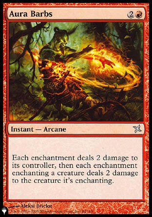 (094) Magic The Gathering The List Single: Aura Barbs  Uncommon