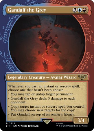 (322) Magic The Gathering The Lord of the Rings: Tales of Middle-earth: Extras Single: Gandalf the Grey Holo Rare