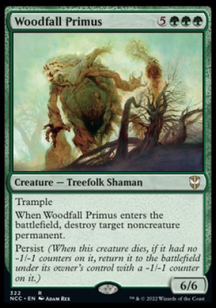 (322) Magic The Gathering Commander: Streets of New Capenna Single: Woodfall Primus Holo Rare