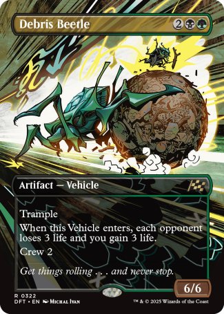 (322) Magic The Gathering Aetherdrift: Extras Single: Debris Beetle  Rare
