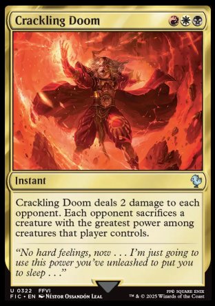 (322) Magic The Gathering Commander: Magic: The Gathering - FINAL FANTASY: Collector's Edition Single: Crackling Doom Holo Uncommon