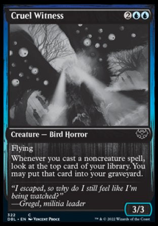 (322) Magic The Gathering Innistrad: Double Feature Single: Cruel Witness  Common