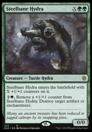 (322) Magic The Gathering Throne of Eldraine: Extras Single: Steelbane Hydra  Rare