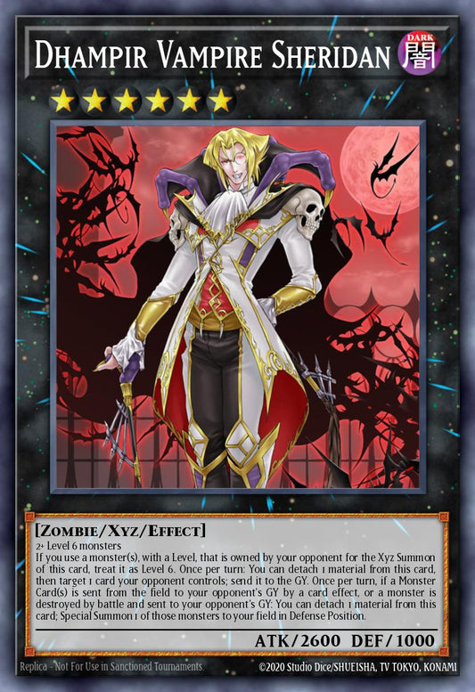 (239) YuGiOh TCG MP19: 2019 Gold Sarcophagus Tin Mega Pack Single: Dhampir Vampire Sheridan  Common