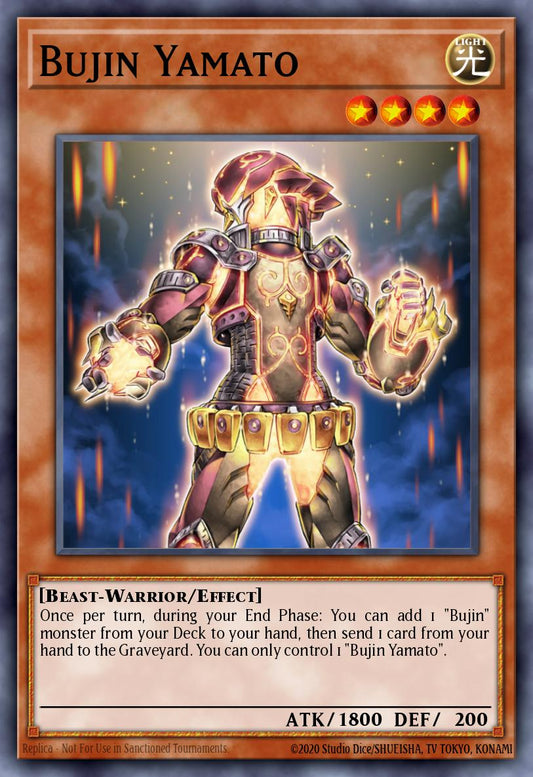 (209) YuGiOh TCG RA04: Quarter Century Stampede Single: Bujin Yamato (V.1 - Platinum Secret Rare)  Platinum Secret Rare