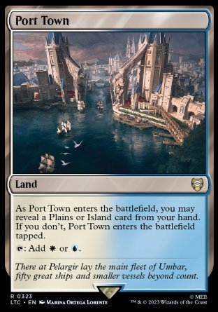 (323) Magic The Gathering Commander: The Lord of the Rings: Tales of Middle-earth Single: Port Town  Rare