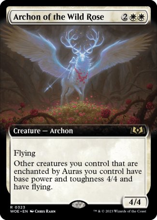 (323) Magic The Gathering Wilds of Eldraine: Extras Single: Archon of the Wild Rose Holo Rare