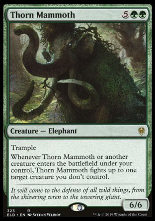 (323) Magic The Gathering Throne of Eldraine: Extras Single: Thorn Mammoth  Rare
