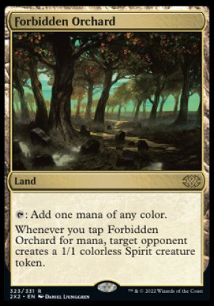 (323) Magic The Gathering Double Masters 2022 Single: Forbidden Orchard  Rare