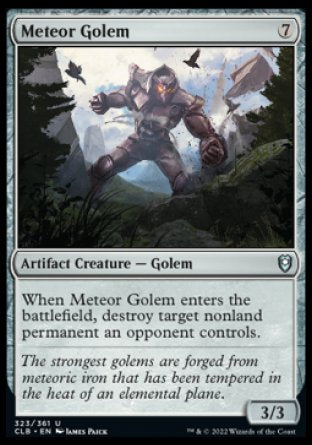 (323) Magic The Gathering Commander Legends: Battle for Baldur's Gate Single: Meteor Golem Holo Uncommon