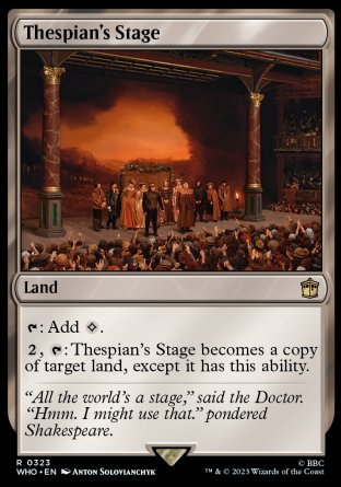 (323) Magic The Gathering Universes Beyond: Doctor Who Single: Thespian's Stage  Rare