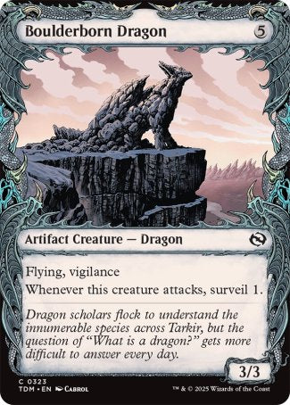(323) Magic The Gathering Tarkir: Dragonstorm: Extras Single: Boulderborn Dragon Holo Common