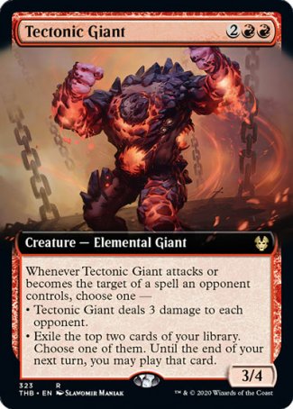 (323) Magic The Gathering Theros Beyond Death: Extras Single: Tectonic Giant  Rare