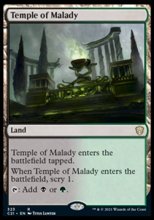 (323) Magic The Gathering Commander: Strixhaven Single: Temple of Malady  Rare