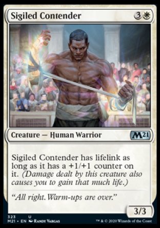 (323) Magic The Gathering Core 2021: Extras Single: Sigiled Contender  Uncommon