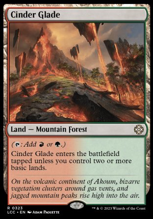 (323) Magic The Gathering Commander: The Lost Caverns of Ixalan Single: Cinder Glade  Rare