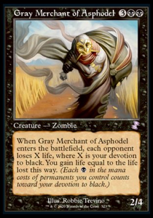 (323) Magic The Gathering Time Spiral Remastered: Extras Single: Gray Merchant of Asphodel  Time Shifted