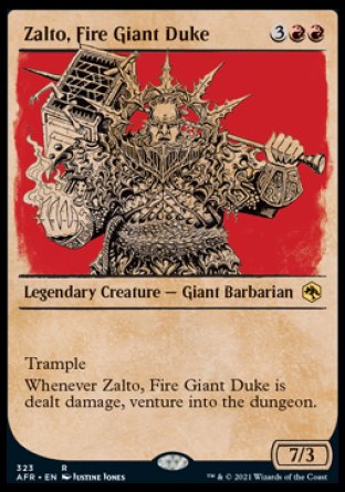 (323) Magic The Gathering Adventures in the Forgotten Realms: Extras Single: Zalto, Fire Giant Duke  Rare