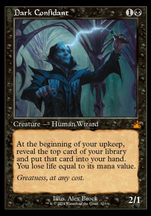 (323) Magic The Gathering Ravnica Remastered: Extras Single: Dark Confidant (V.2)  Holo Mythic