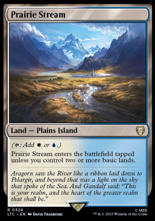 (324) Magic The Gathering Commander: The Lord of the Rings: Tales of Middle-earth Single: Prairie Stream  Rare