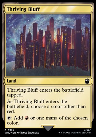 (324) Magic The Gathering Universes Beyond: Doctor Who Single: Thriving Bluff Holo Common