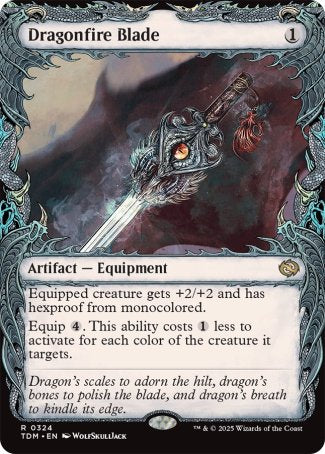 (324) Magic The Gathering Tarkir: Dragonstorm: Extras Single: Dragonfire Blade  Rare