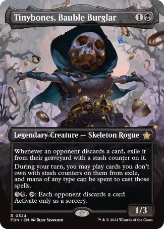 (324) Magic The Gathering Magic: The Gathering Foundations: Extras Single: Tinybones, Bauble Burglar (V.1)  Rare