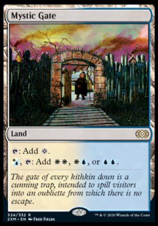 (324/332) Magic The Gathering Double Masters Single: Mystic Gate Holo Rare
