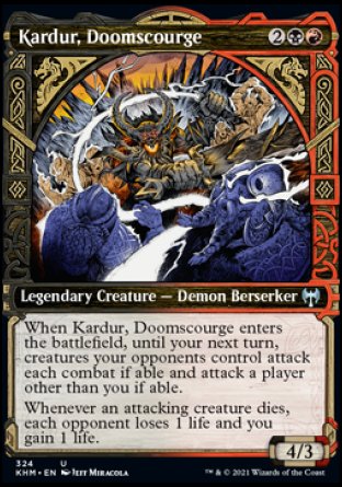 (324) Magic The Gathering Kaldheim: Extras Single: Kardur, Doomscourge Holo Uncommon