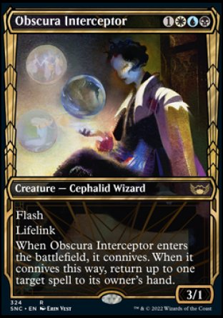 (324) Magic The Gathering Streets of New Capenna: Extras Single: Obscura Interceptor (V.1)  Rare
