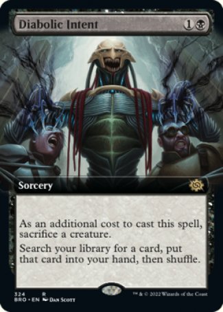 (324) Magic The Gathering The Brothers' War: Extras Single: Diabolic Intent  Rare