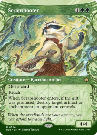 (324) Magic The Gathering Bloomburrow: Extras Single: Scrapshooter Holo Rare