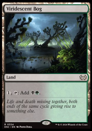 (324) Magic The Gathering Commander: Duskmourn: House of Horror Single: Viridescent Bog  Rare