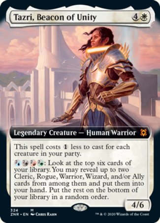 (324) Magic The Gathering Zendikar Rising: Extras Single: Tazri, Beacon of Unity Holo Mythic